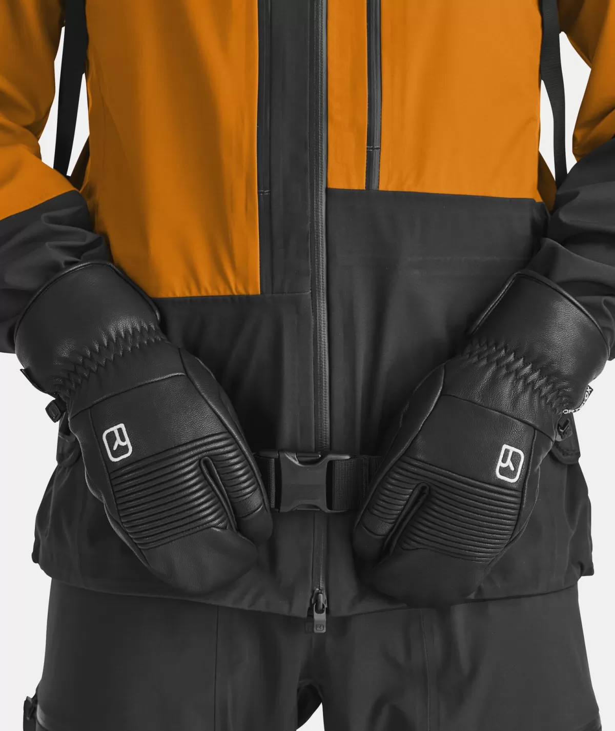 ORTOVOX FULL LEATHER 3 FINGER GLOVE blackraven Store